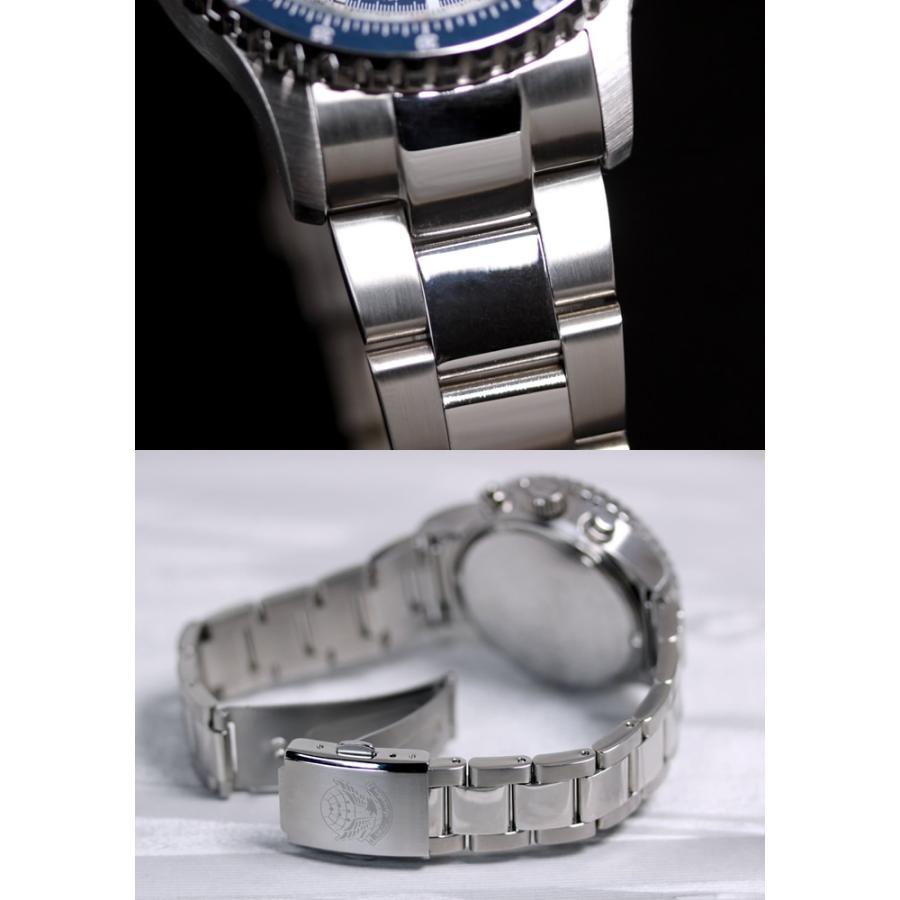 ブルーインパルス Blue Impulse スカイパイロット クロノグラフ 日本製 限定モデル 公式エンブレム製品 ステンレスベルト  父の日 ギフト 航空自衛隊 BIWP002 |  | 07