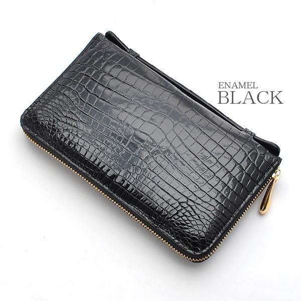 クロコダイル 長財布 メンズ 日本製 ロングウォレット 人気 ワニ革 最高級国産レザー 艶あり マット JRA 本革 ブラック 男性用 ギフト |  | 04