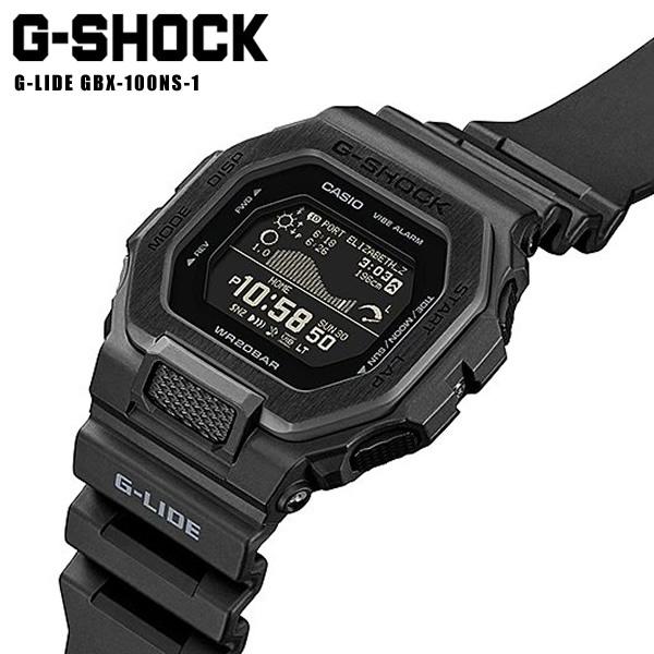 G-SHOCK ジーショック ジーライド 腕時計 メンズ 人気 サーフィン スポーツ 耐久 釣り ブラック gbx-100ns-1 :GBX