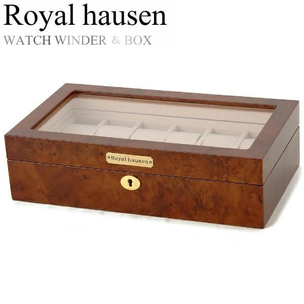 Royal hausen ロイヤルハウゼン 時計収納ケース　ウォッチケース 腕時計 コレクション 12本収納 MDF 木製 ウッド 鍵付き GC02-LG3-12