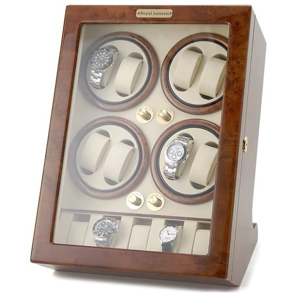 Royal hausen ロイヤルハウゼン 時計ワインダー 自動巻き ワインディングマシーン マブチモーター 収納 コレクション ケース MDF 8本巻き 5本収納 GC03-Q88｜cameron｜02
