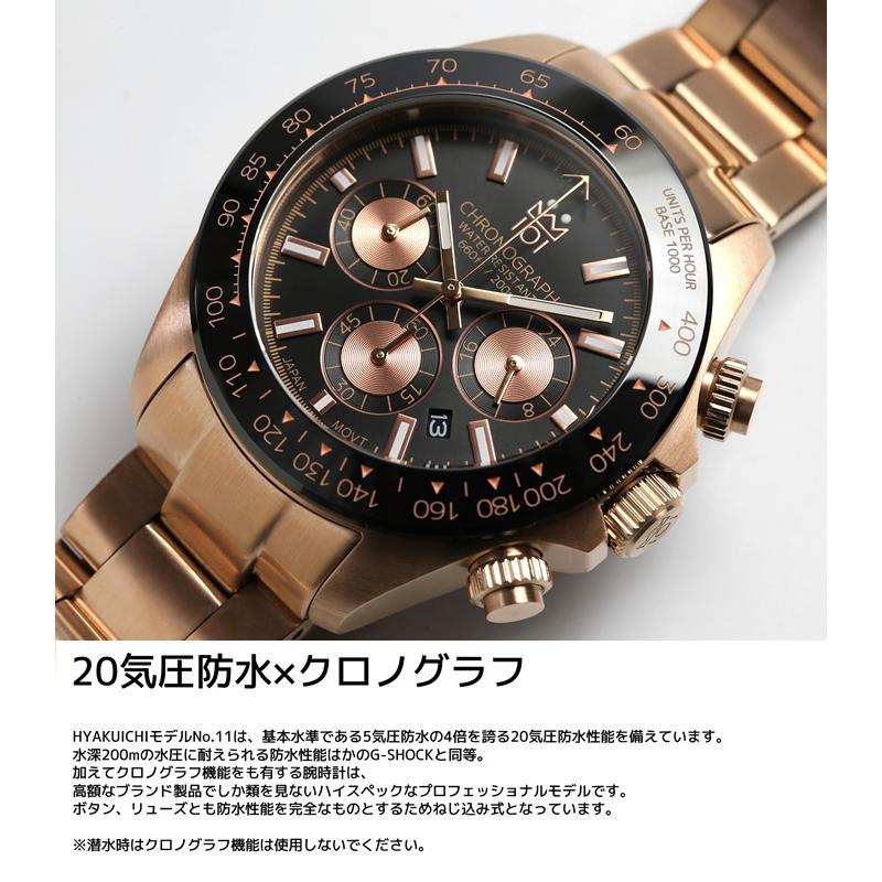 HYAKUICHI ヒャクイチ 101 ダイバーズウォッチ 腕時計 メンズ クロノ