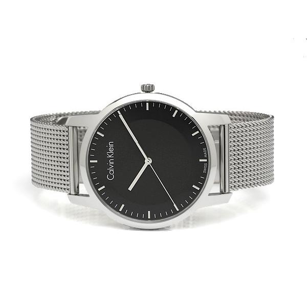 Calvin Klein カルバンクライン CKシティ 腕時計 メンズ 43mm クオーツ メッシュベルト シルバー ブラック k2g2g121 Calvin CKシティ 腕時計 メンズ 43mm クライン