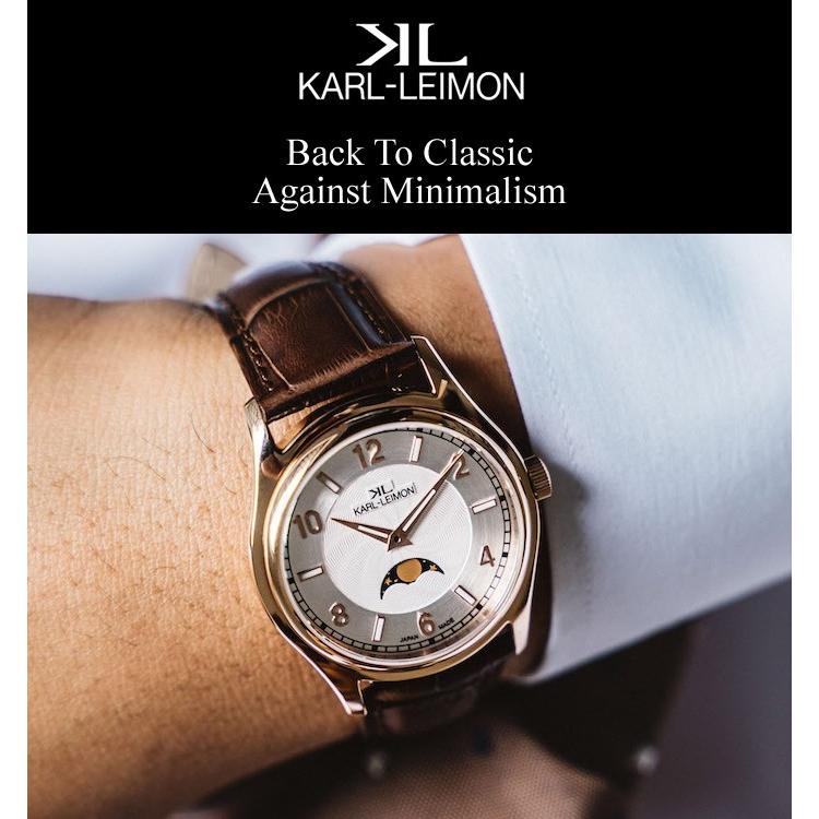 カルレイモン KARL-LEIMON 日本製 腕時計 クラシック ムーン カルレイモン KARL-LEIMON 日本製 腕時計 クラシック ムーン