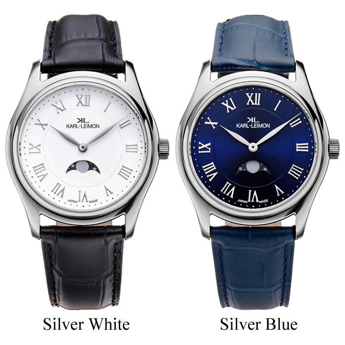 カルレイモン KARL-LEIMON 腕時計 メンズ 革ベルト レザー ムーン