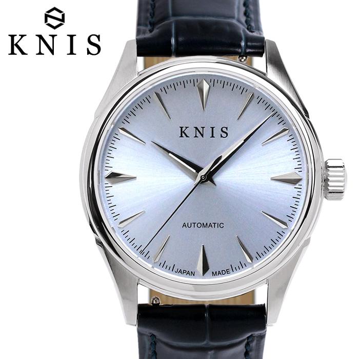 KNIS ニス 日本製 自動巻き 腕時計 メンズ サファイアガラス 革