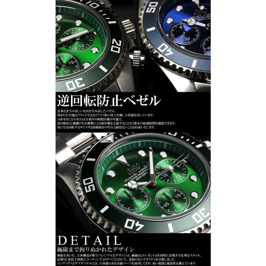 日本製 ダイバーズウォッチ マスターウォッチ メンズ腕時計 クロノグラフ アウトドアウォッチ 流行 ギフト｜cameron｜05