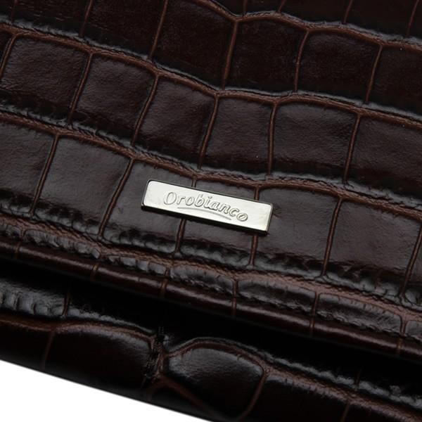 Orobianco オロビアンコ 長財布 メンズ レザー カーフ 牛革 クロコ型押し Fidato L Ob Fidato Br 腕時計 財布 バッグのcameron 通販 Yahoo ショッピング