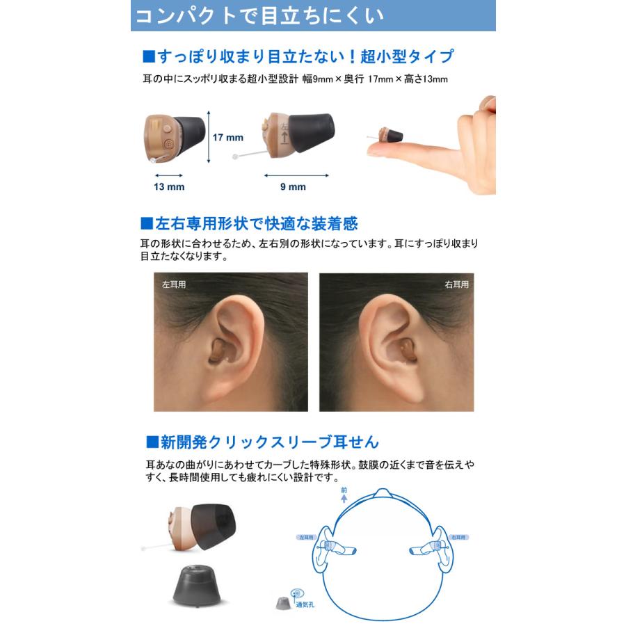 オンキョー耳穴型 右耳用です。 ONKYO オンキヨー 耳穴型 デジタル 補聴器 リモコン付き 片耳