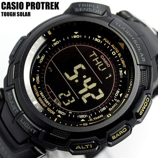 カシオ CASIO PRO TREK プロトレック 腕時計 タフソーラー トリプルセンサー ブラック PRG-110Y-1