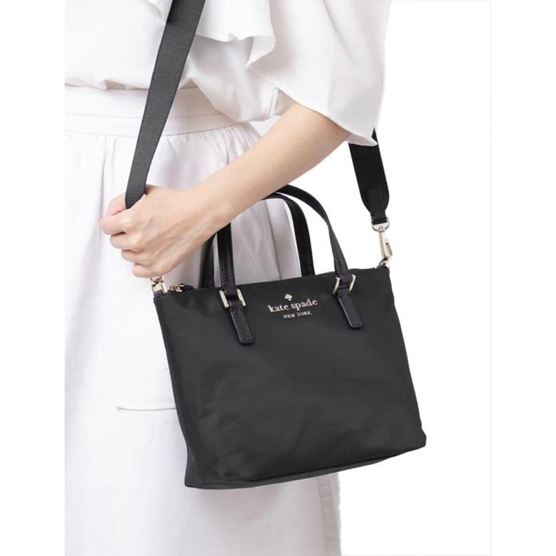 白木/黒塗り kate spade ケイトスペード ハンドバッグ トートバッグ