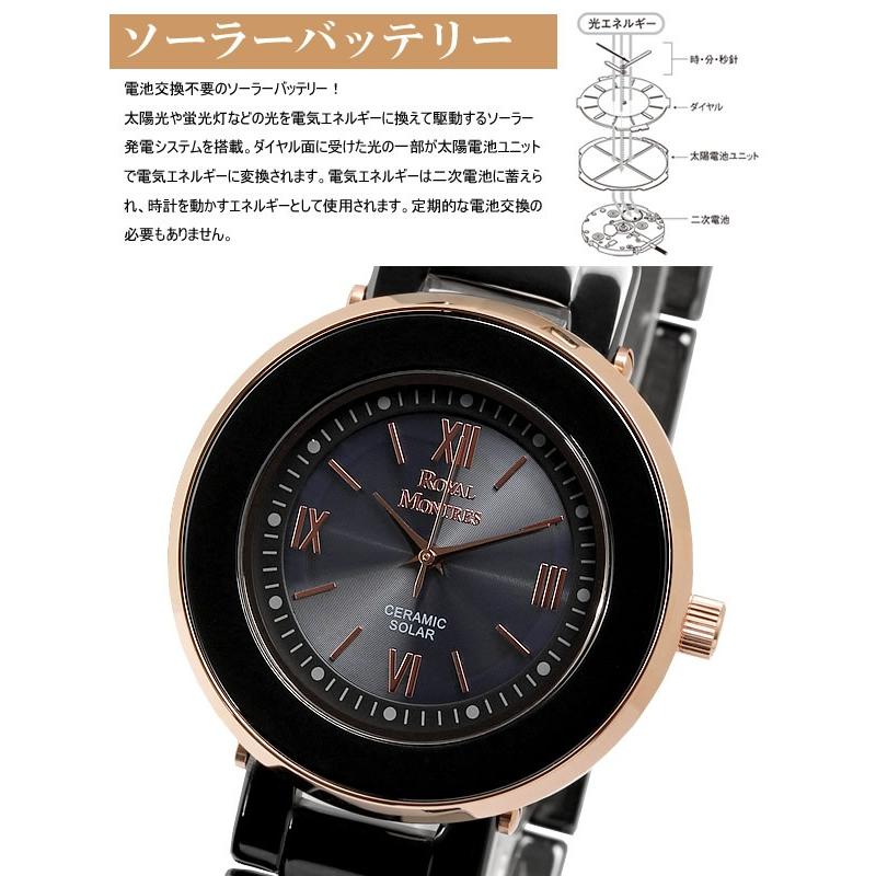 ROYAL MONTRES ロイヤルモントレス ソーラー 光発電 セラミック 腕時計
