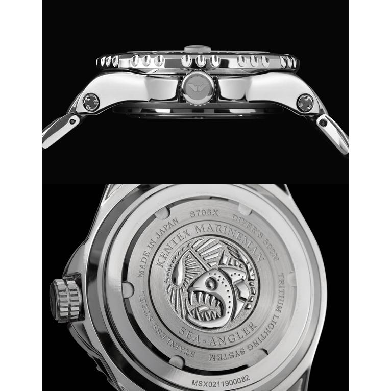 【Kentex】 ケンテックス　腕時計 メンズ 男性用 機械式自動巻 マリンマン シーアングラー ギフト プレゼント ビジネス ファッション s706x-02｜cameron｜04