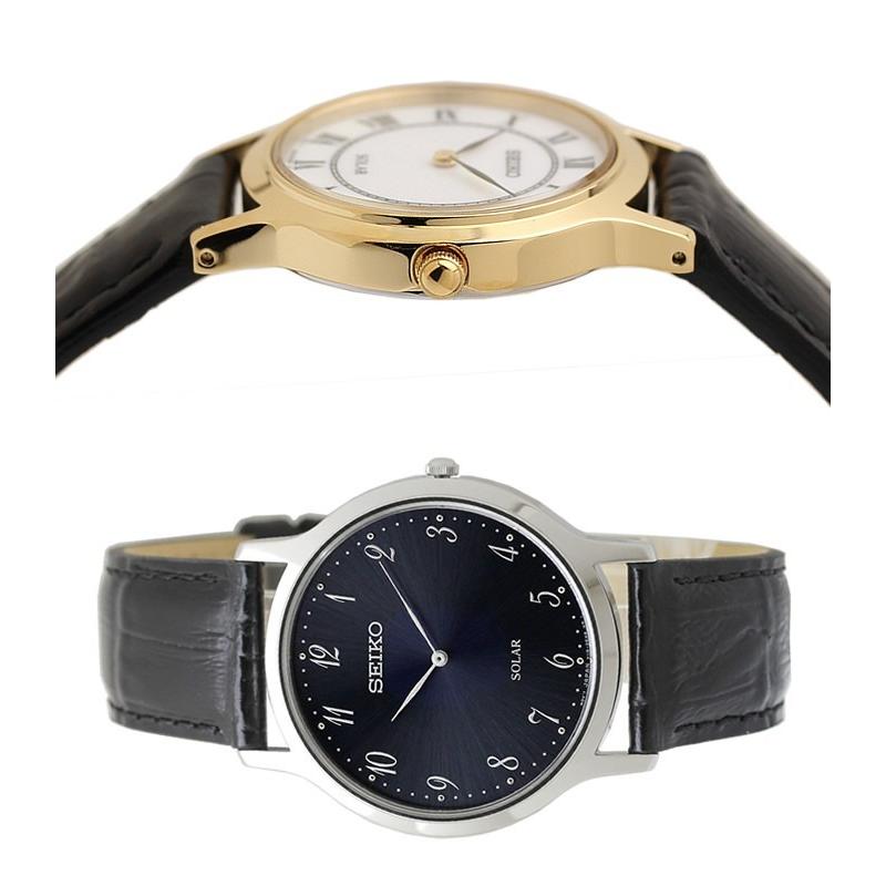 Seiko セイコー 腕時計 ペアウォッチ メンズ レディース 日常生活防水 シンプル ソーラー シンプル レザー 軽量 薄型 アンティーク Seiko Pair80 腕時計 財布 バッグのcameron 通販 Yahoo ショッピング