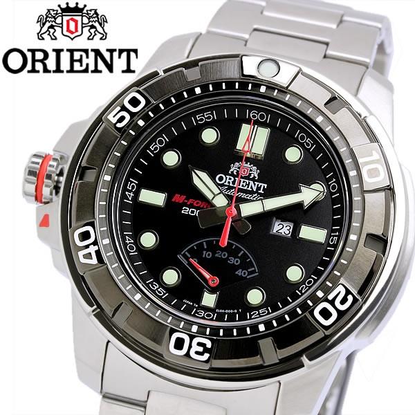 ORIENT オリエント エムフォース 腕時計 メンズ 自動巻き 20気圧防水 カレンダー 蓄光（針、インデックス） ブラック ステンレス SEL06001B0｜cameron