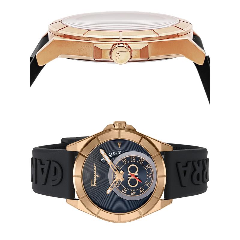 サルヴァトーレフェラガモ 腕時計 メンズ スイス製 アーバン 43mm クオーツ メンズ SF1Y01321 Salvatore Ferragamo  アナログ ブラック 黒