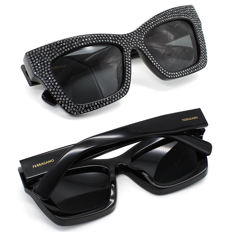 FERRAGAMO フェラガモ サングラス ブラック FERRAGAMO（フェラガモ） サングラス レディース UVカット グローバル