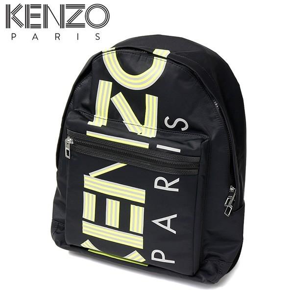 最新発見 バッグ KENZO ケンゾー メンズ SF213f38 蛍光 ネオン ブラック ラージBLACK バックパック リュック その他バッグ