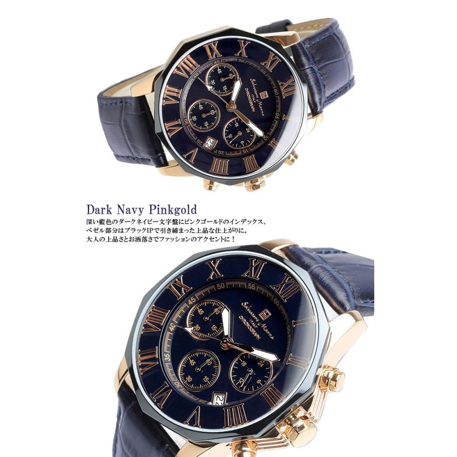 オックスフォードブルー サルバトーレマーラ 腕時計 メンズ ブラック 