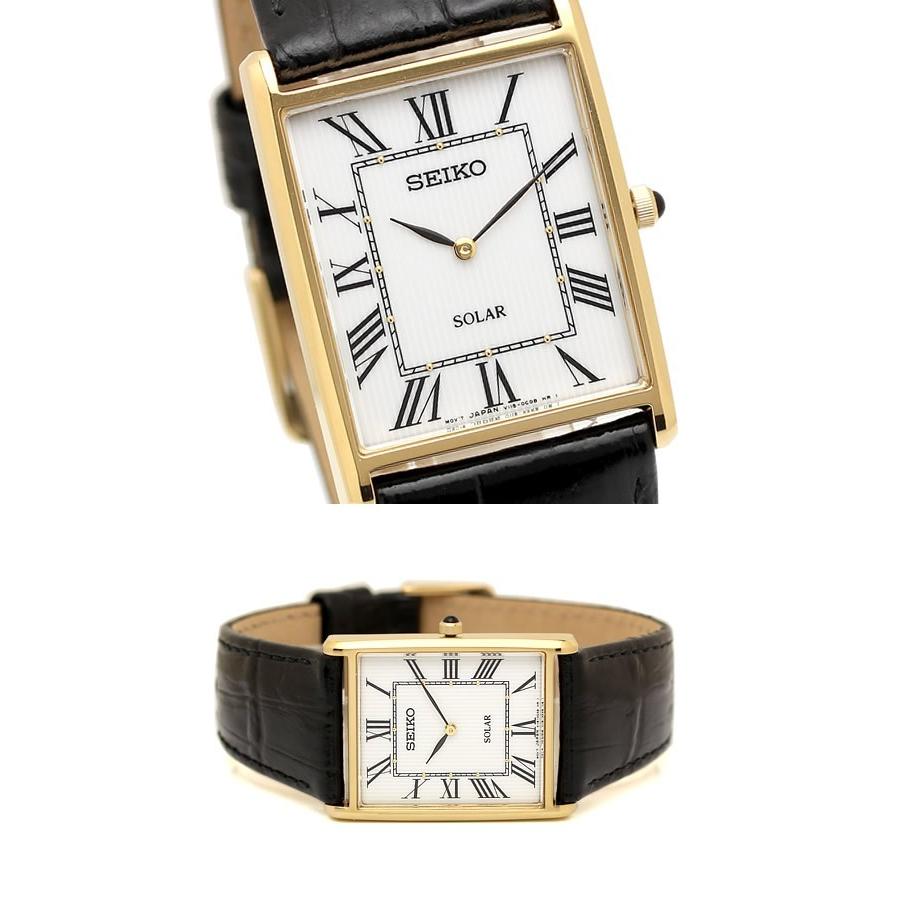 Seiko セイコー 腕時計 ウォッチ メンズ 男性用 日常生活防水 シンプル スクエア ソーラー Sup0p1 Sup0p1 腕時計 財布 バッグのcameron 通販 Yahoo ショッピング