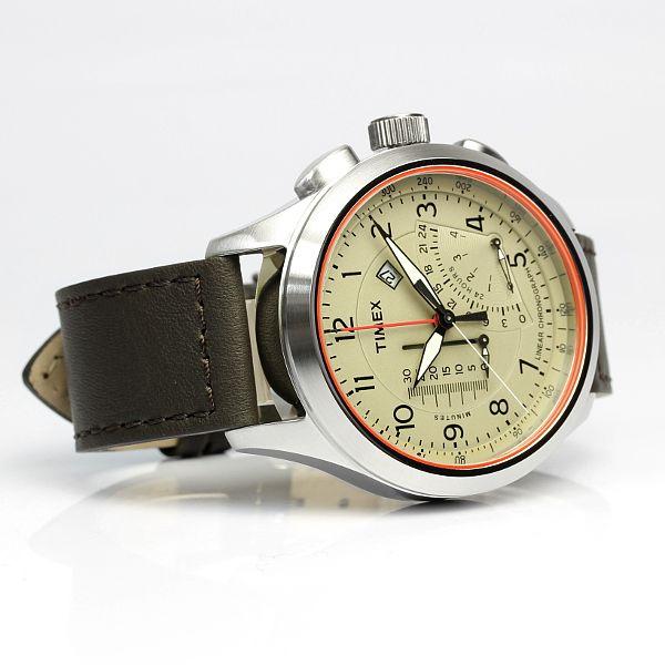 【あすつく】【TIMEX タイメックス】 腕時計 ウォッチ インテリジェント クオーツ クロノグラフ メンズ 本革レザー 100m防水 リニア