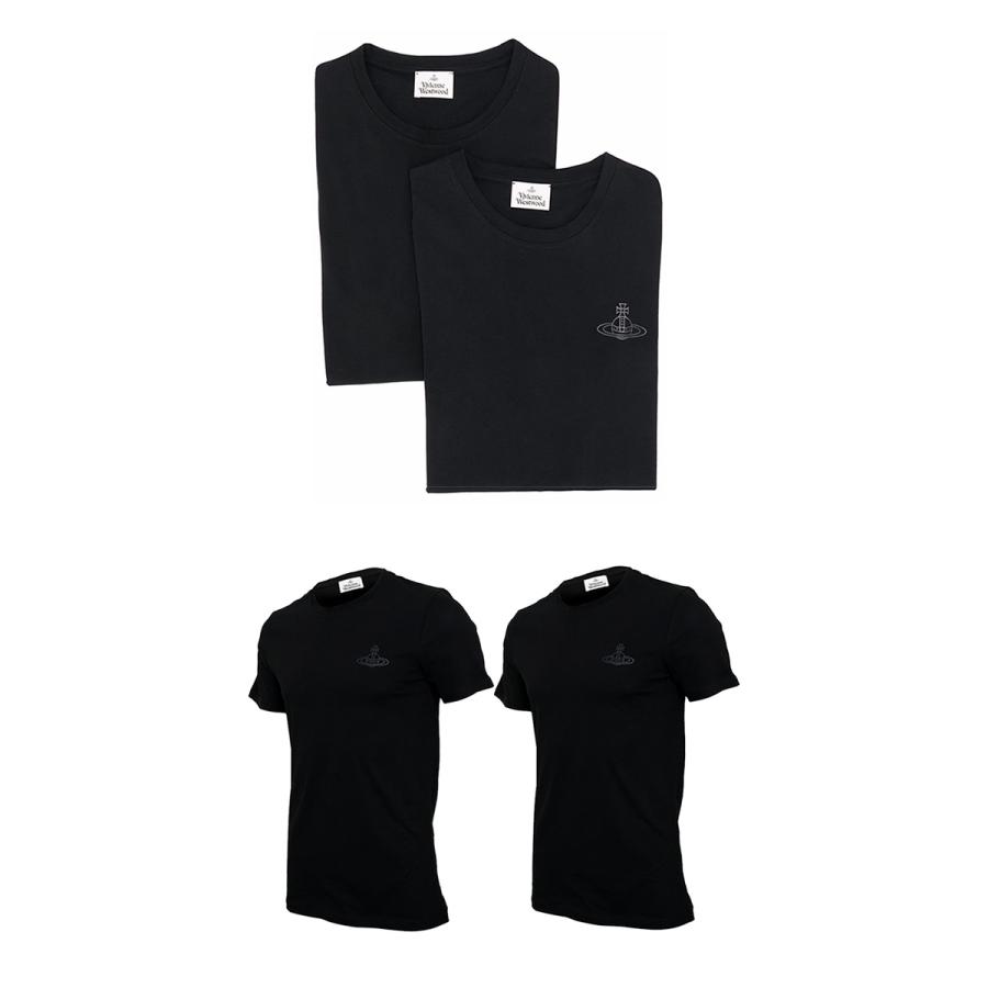Vivienne Westwood ヴィヴィアンウエストウッド Tシャツ 2枚組 2枚セット ロゴ レディース メンズ シンプル クルーネック