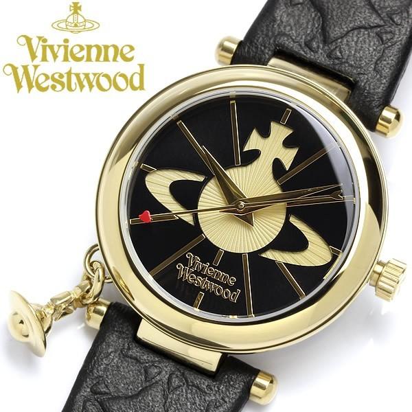 Vivienne Westwood ヴィヴィアンウエストウッド 腕時計 レディース 本革レザー オーブチャーム付き VV006BKGD｜cameron