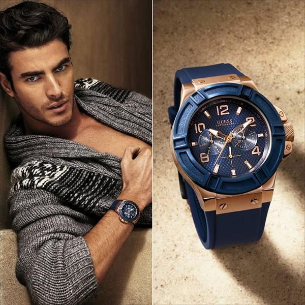 Guess ゲス 腕時計 メンズ マルチカレンダー ラバーベルト ネイビー W0247g3 W0247g3 腕時計 財布 バッグのcameron 通販 Yahoo ショッピング
