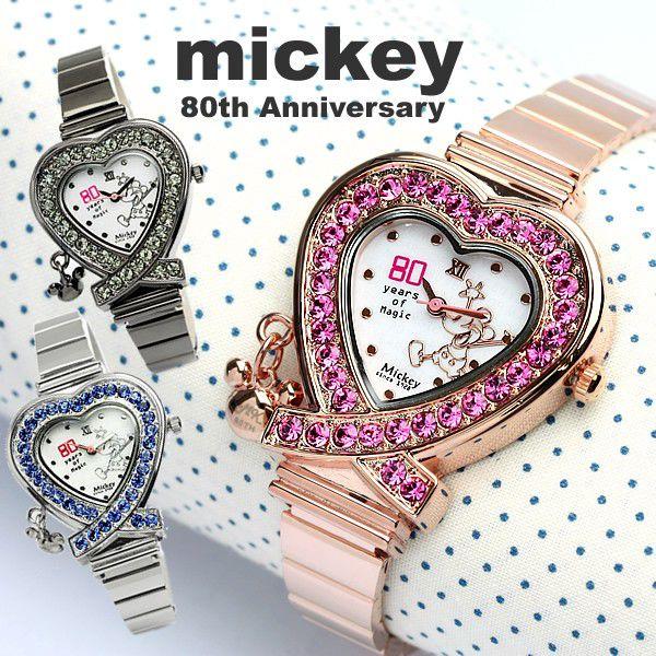 disney_y ミッキー 腕時計 ミッキーマウス スワロフスキー ウォッチ ミッキー 腕時計 生誕80周年 :wh-mickey020:腕