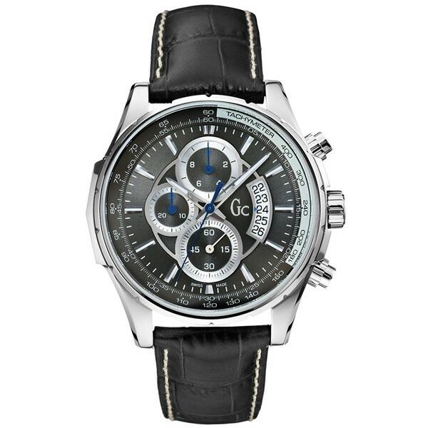 ゲス ジーシーウォッチズ スポーツクラスXL-Sグラム 腕時計 クロノグラフ 黒 Guess Men's Collection GC Sport Class XL Black Ceramic Band/Case