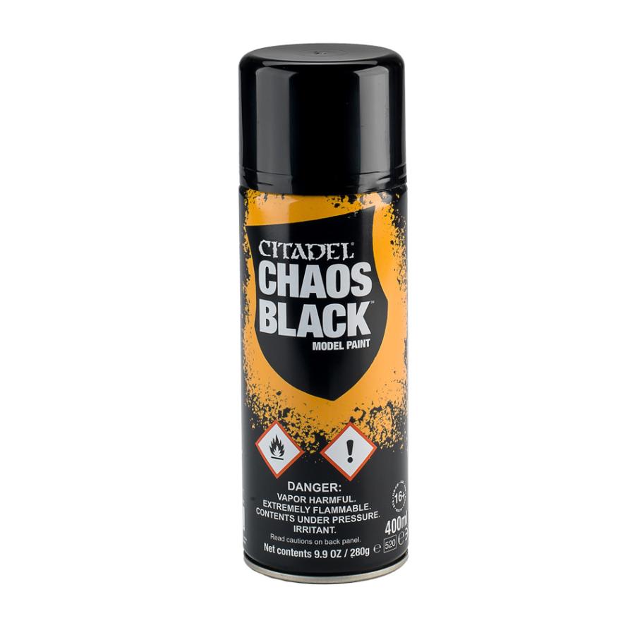 【5本セット】CHAOS BLACK SPRAY ケイオス・ブラックスプレー ケイオス・ブラックスプレー Chaos Black Spray：シタデルカラー