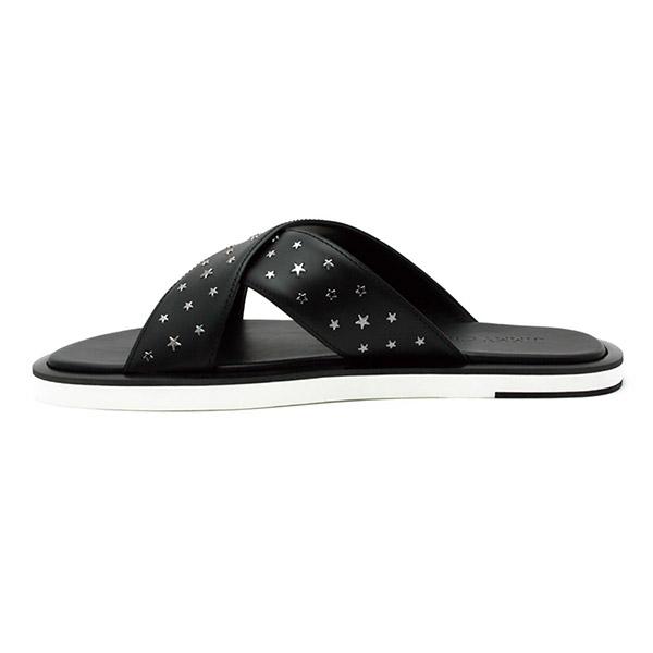 【タイムセール】 ジミーチュウ サンダル メンズ JIMMY CHOO PALMO OXH 204 ブラック 42.5 27.5cm 【MY7615950741】(26680円)