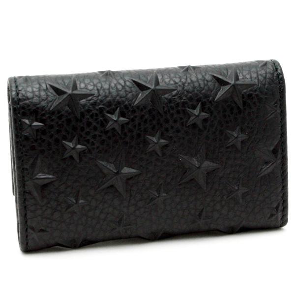極美品＊ジミーチュウ スターエンボス レザー ケース キーケース ブラック 極美品＊ジミーチュウ スターエンボス レザー ケース キーケース