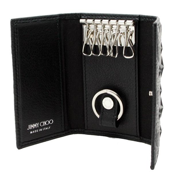 ジミーチュウ キーケース レディース メンズ JIMMY CHOO スターエンボス HOWICK EMG 132 ブラック ジミーチュウ JIMMY CHOO