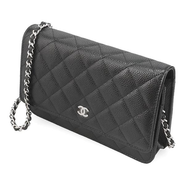 シャネル チェーンウォレット レディース CHANEL クラシック AP0250 Y01588 C3906 ブラック シルバー金具｜camino-japan｜02