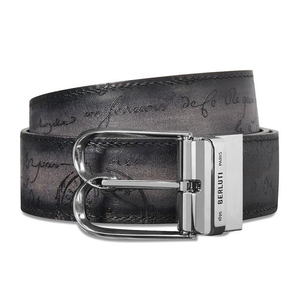 人気特価激安 ベルルッティ ベルト メンズ Berluti 8007 35mm 95cm Mogano Nerogrigio 爆安プライス Mediquicklab Com