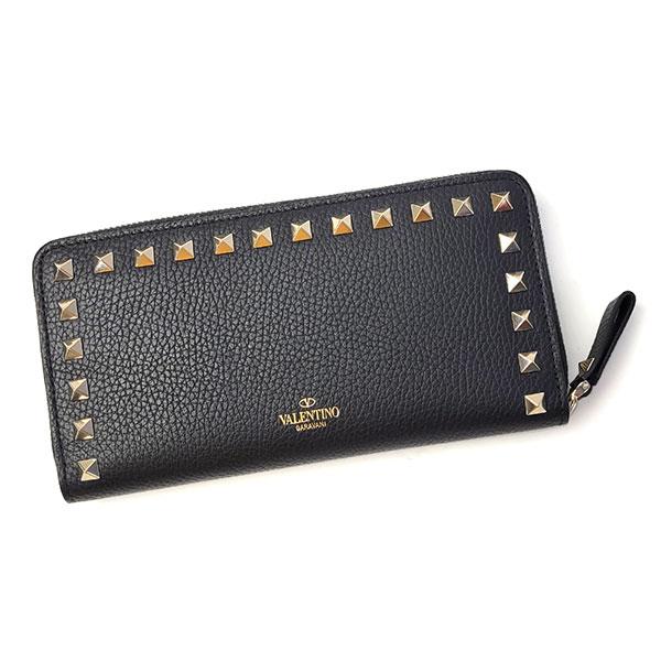 VALENTINO ヴァレンティノ 財布 ロックスタッズ グレインカーフ VALENTINO ヴァレンティノ 財布 ロックスタッズ グレインカーフ
