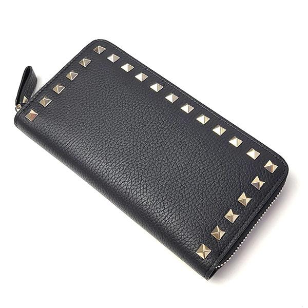 VALENTINO ヴァレンティノ 財布 ロックスタッズ グレインカーフ VALENTINO ヴァレンティノ 財布 ロックスタッズ グレインカーフ
