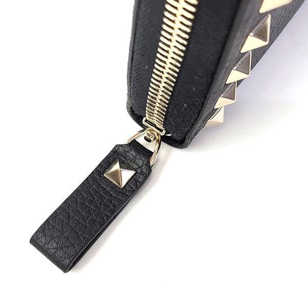 VALENTINO ヴァレンティノ 財布 ロックスタッズ グレインカーフ VALENTINO ヴァレンティノ 財布 ロックスタッズ グレインカーフ