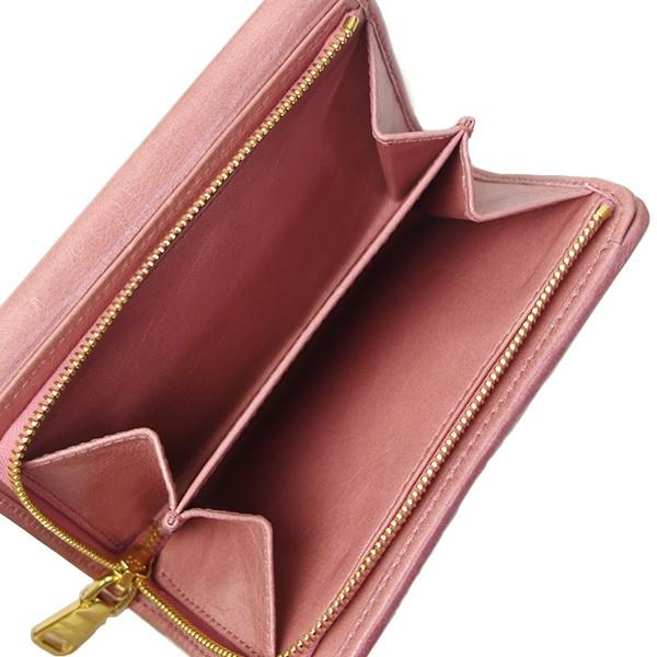 ミュウミュウ miumiu 二つ折財布 MATELASSE LUX 5ML225 LOTO ピンク