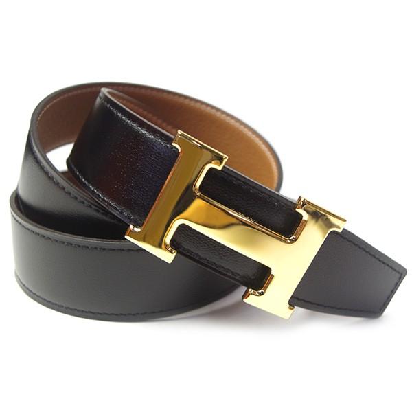 ブランドサイト通販 エルメス Hバックル メンズ Hermesh コンスタンス 95cm ブラック ゴールド シルバーバックル D刻印 売り銀座 Svp Ge