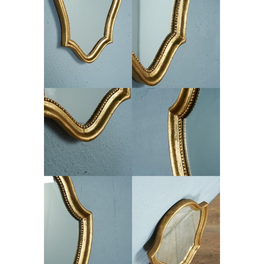 アンティークウォールミラー ベルギー製 ゴールド