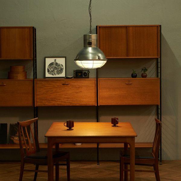 雑貨 スチール HERMOSA ハモサ PASADENA LAMP Silver ペンダントライト ペンダントランプ 天井照明 インダストリアル ヴィンテージ レトロ メンズライク #79949の画像