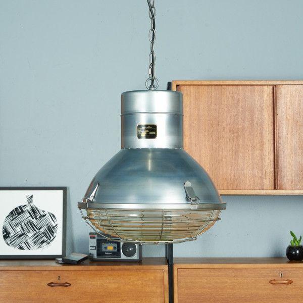 雑貨 スチール HERMOSA ハモサ PASADENA LAMP Silver ペンダントライト ペンダントランプ 天井照明 インダストリアル ヴィンテージ レトロ メンズライク #79949の画像