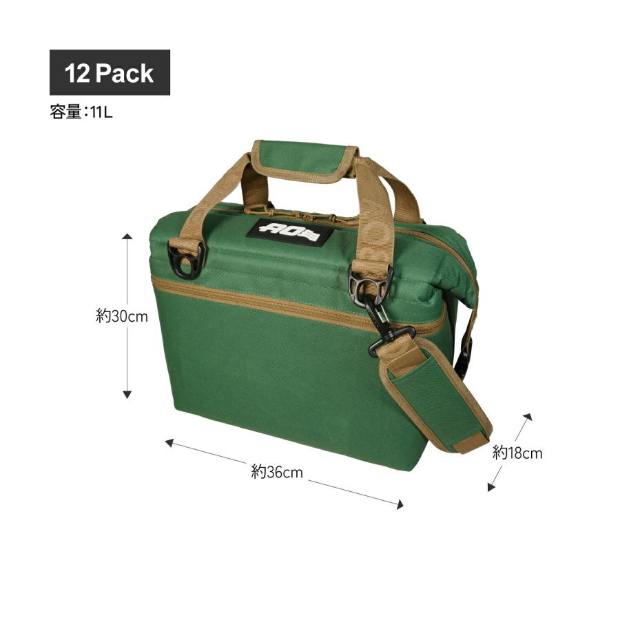 AO Coolers クーラーボックス <br>12パック キャンバス ソフトクーラー アメリカングリーン AO12AGTN エーオークーラーズの画像