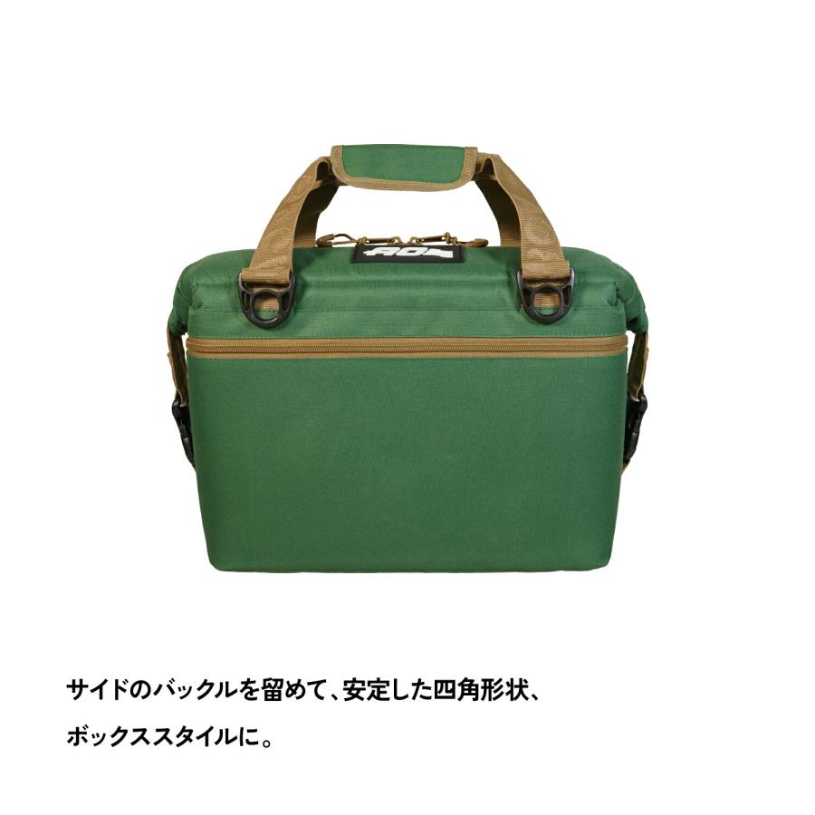 AO Coolers クーラーボックス <br>12パック キャンバス ソフトクーラー アメリカングリーン AO12AGTN エーオークーラーズの画像