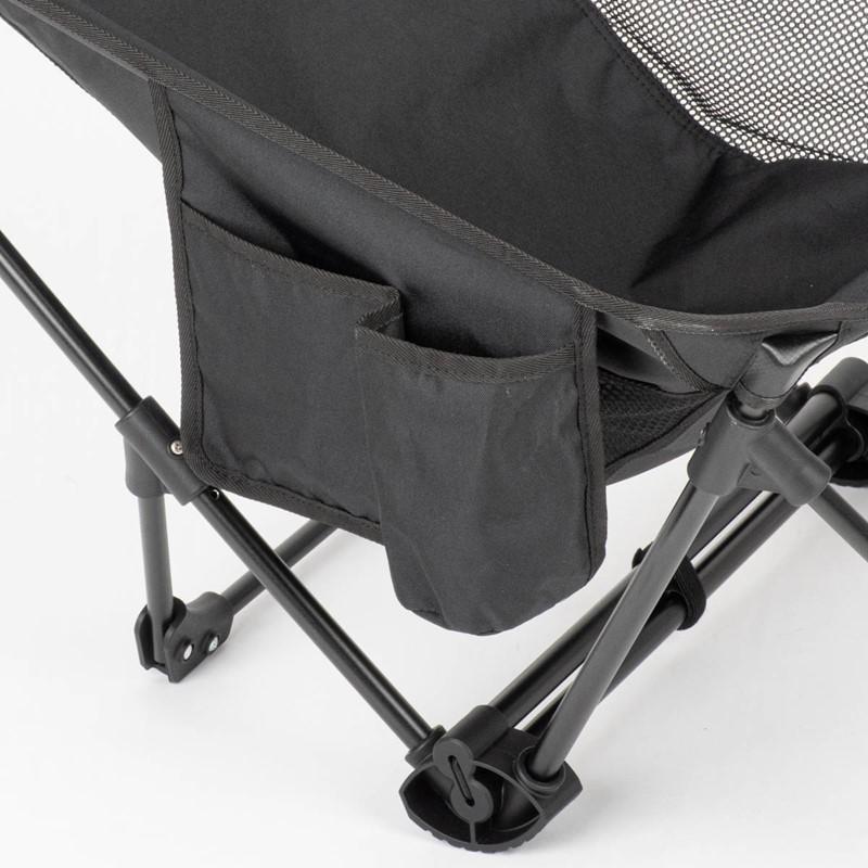 CAPTAIN STAG <br>トレッカー グランドリクライニングチェア ブラック   UC-1852  キャプテンスタッグの画像