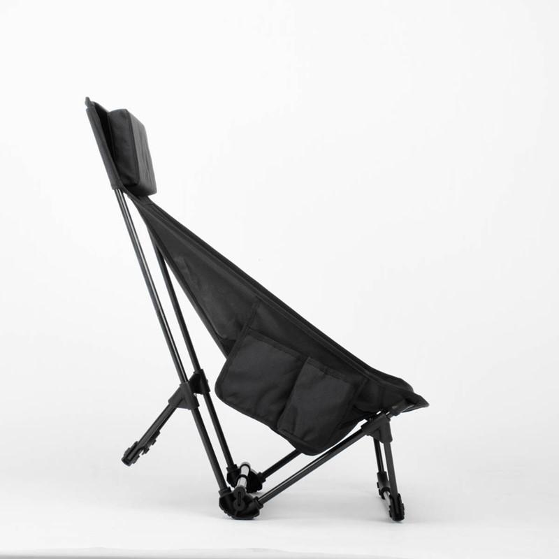CAPTAIN STAG <br>トレッカー グランドリクライニングチェア ブラック   UC-1852  キャプテンスタッグの画像