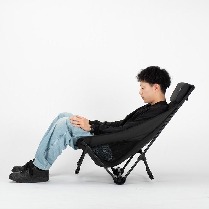 CAPTAIN STAG <br>トレッカー グランドリクライニングチェア ブラック   UC-1852  キャプテンスタッグの画像