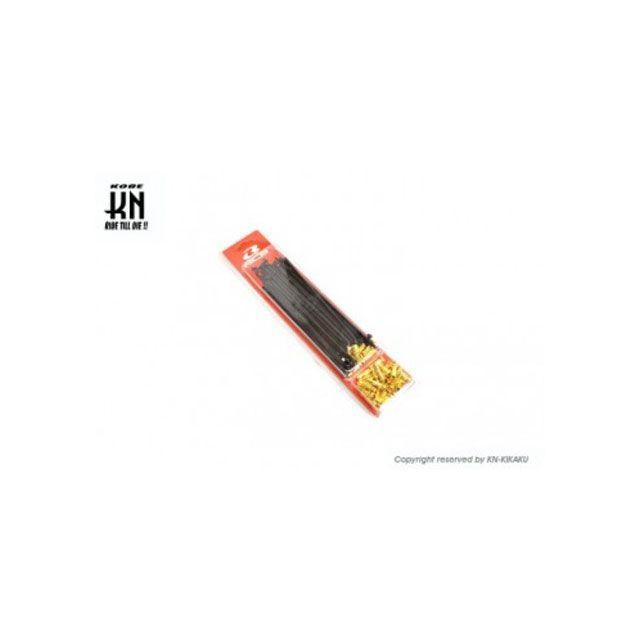 KN企画 RCB リム専用スポーク【143-9】ブラックスポーク/ゴールド
